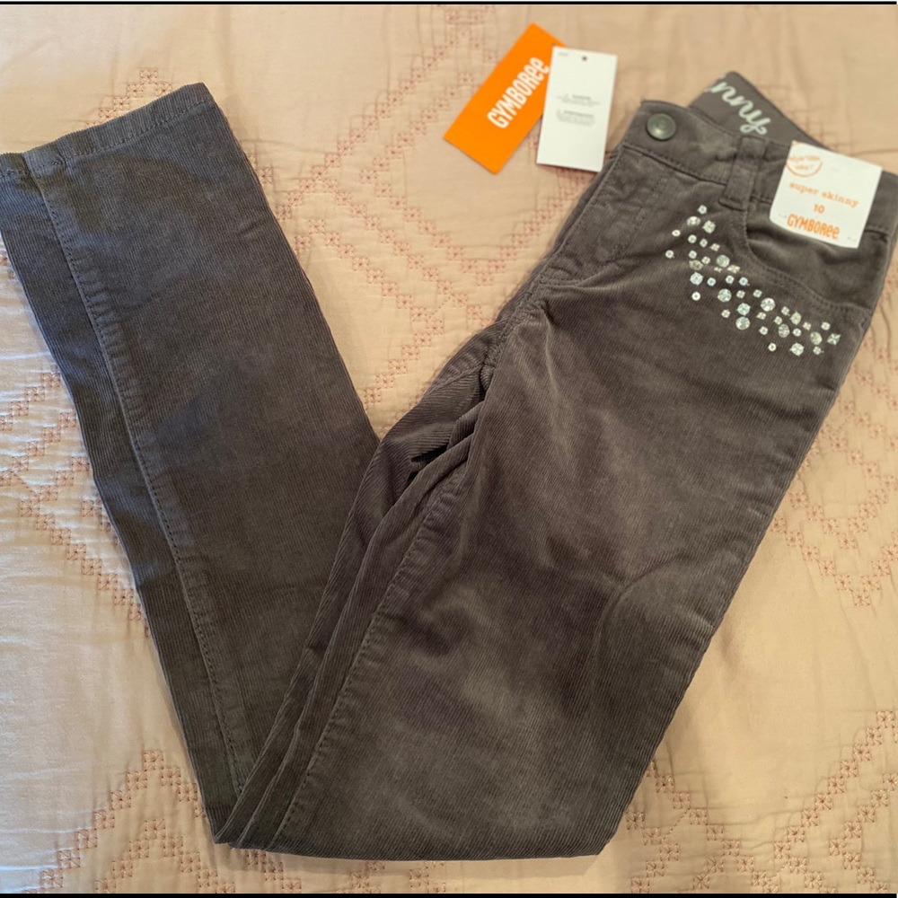Girl’s Gymboree skinny embellished corduroy jeans